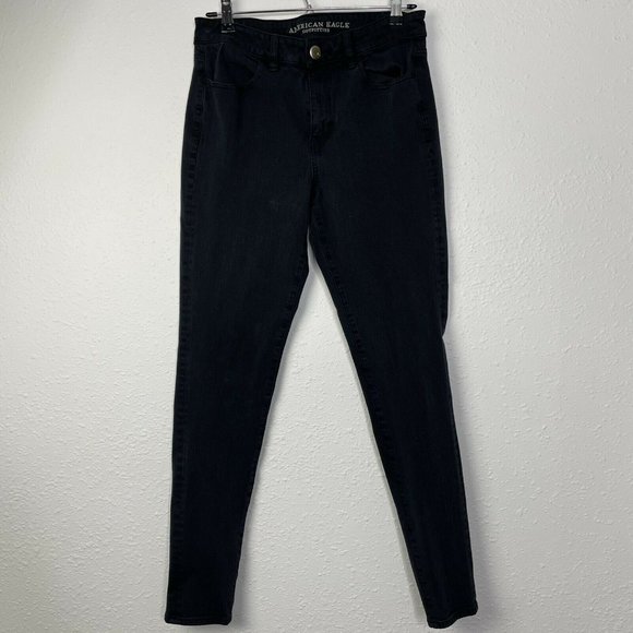 American Eagle Outfitters Denim - American Eagle High Rise Jegging Skinny Jeans Black Size 8 Long